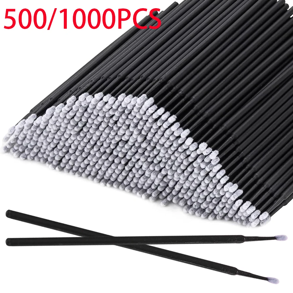Eyelash Extension Remover - 500/1000PCS Eyelash Cleaning Brush Highly Colorful