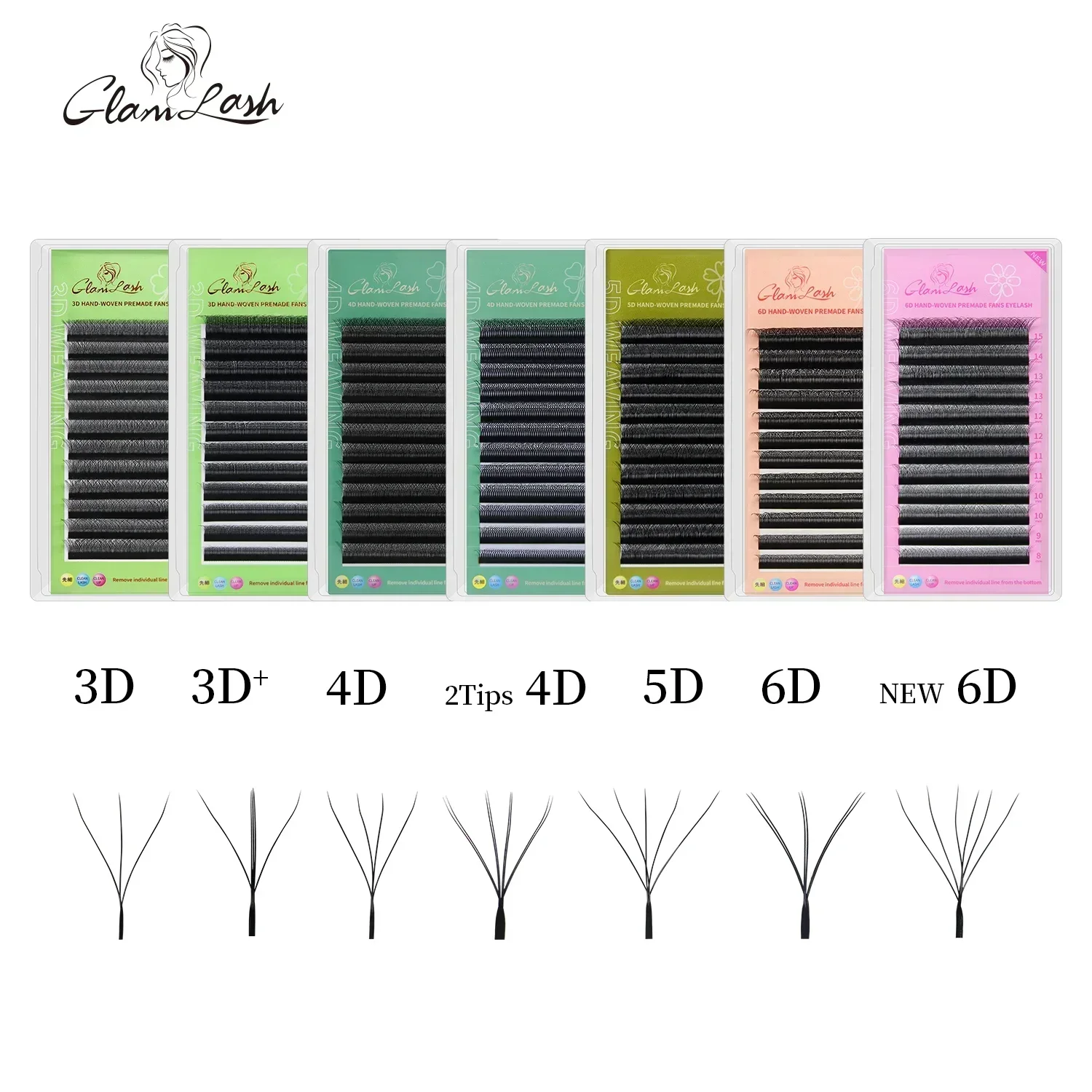 GLAMLASH W Shape Bloom 3D 4D 5 - Eyelash Extension C Curl recensione e prezzo