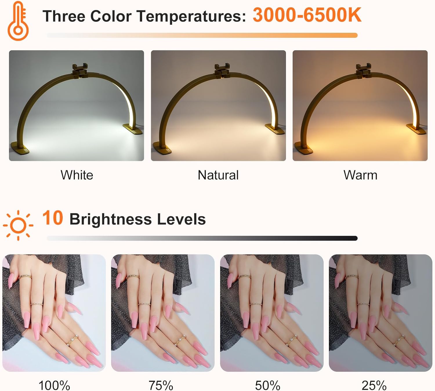 29IN Folding Half-Moon LED Lam - Eyelash Extension Led recensione e prezzo