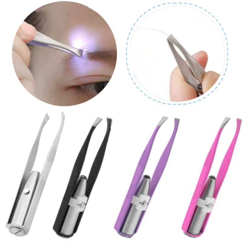 1/2pcs Eyebrow Tweezer with LE - Eyelash Extension Led recensione e prezzo