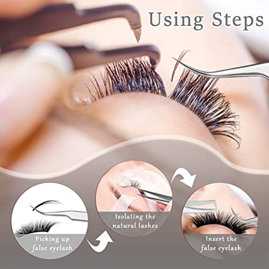 6 Pcs Tweezers for Eyelash Ext - Isolation Tweezer Curved recensione e prezzo